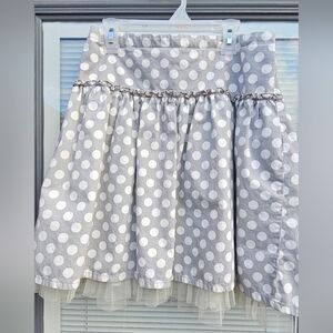 Polka Dot Gray Skirt XL 14/16